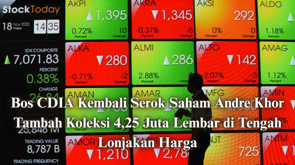 Bos CDIA Kembali Serok Saham